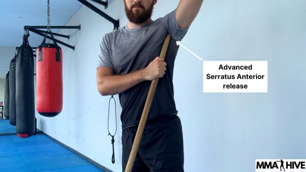 Use the end of a broom handle for an advanced Serratus Anterior release