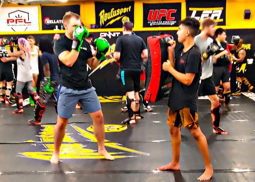 Striking at the Roufusport MMA gym