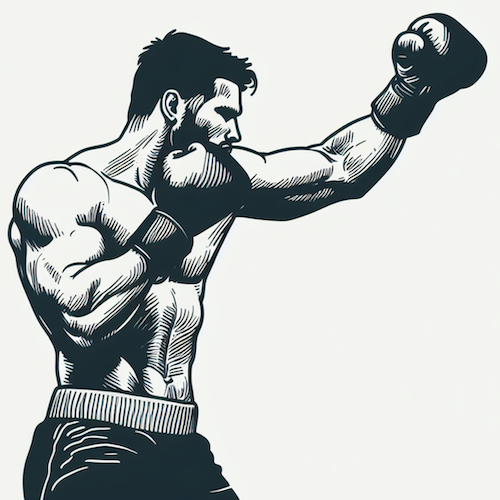 Boxing uppercut illustration