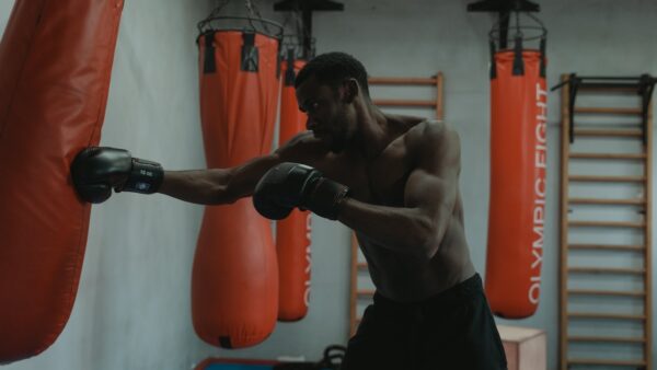 Boxer in southpaw stance