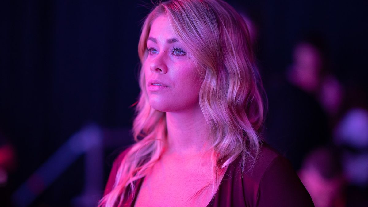 paige vanzant attending the 2018 web summit with pink lighting inside stadium event