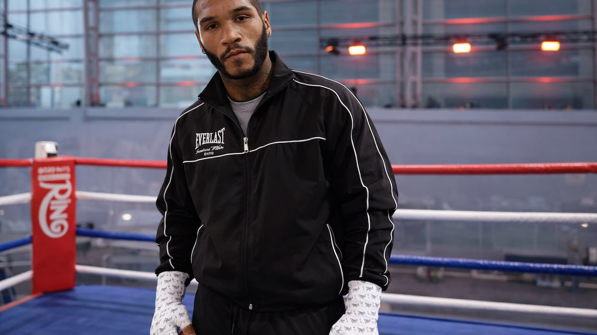 conor benn in the boxing ring posing to camera