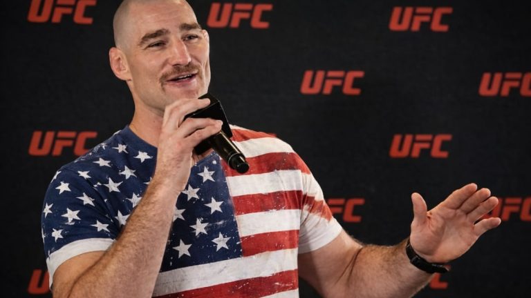 sean strickland speaking on mic ahead of ufc houston fight